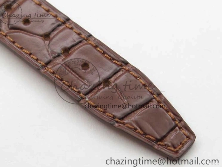 MIROTIME 1226 Portofino 37mm RG V7F 1:1 Best Edition Gray Dial on Deep Brown Leather Strap A SunProtective 7090